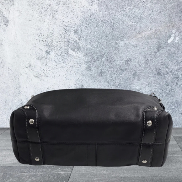 Coach Large Black Leather Carly Shoulder/Hobo Bag 10616 - Picture 9 of 13